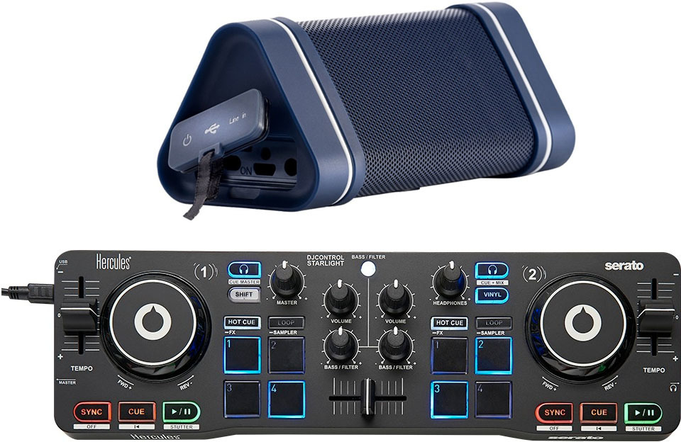 Hercules DJ Control StarLight + WAE Outdoor 04 Plus DJMania