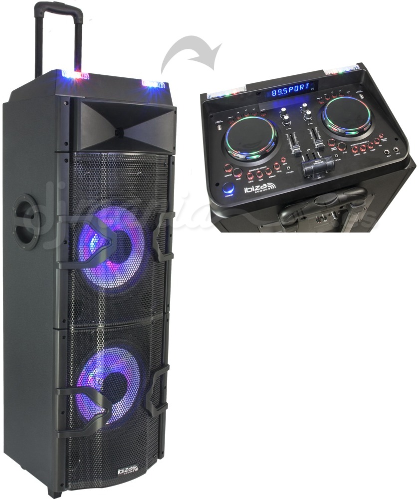 Enceinte Portable Ibiza Standup 212 - 240W, Bluetooth, AUX, USB - Occasion En état OK
