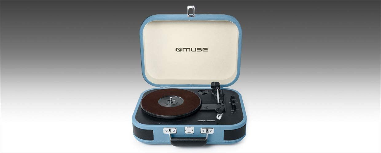 Tocadiscos Plato Estéreo Muse MT-201 BTB - Azul | Ofertas Online