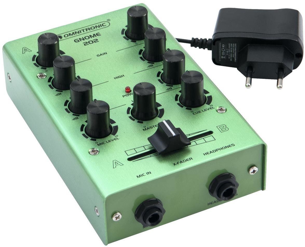 Omnitronic Gnome 202 Mini Mixer green DJMania