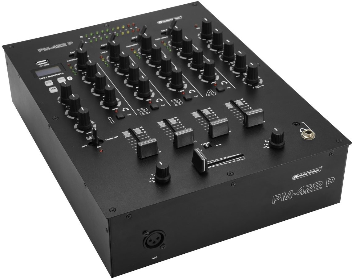 OMNITRONIC PM422P 4Channel DJ Mixer with Bluetooth & USB Player DJMania