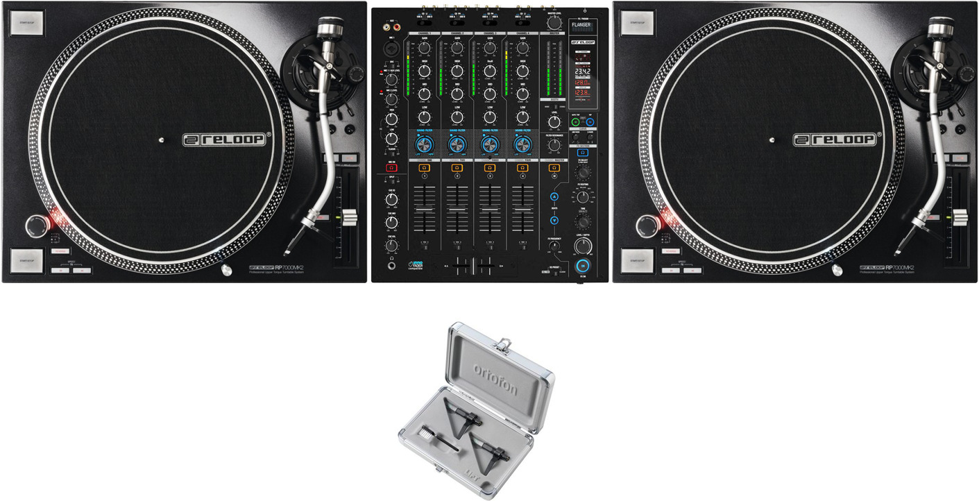 Reloop RMX-95 + 2x Reloop RP-7000 MK2 + Ortofon Concorde DJ MkII Twin ...