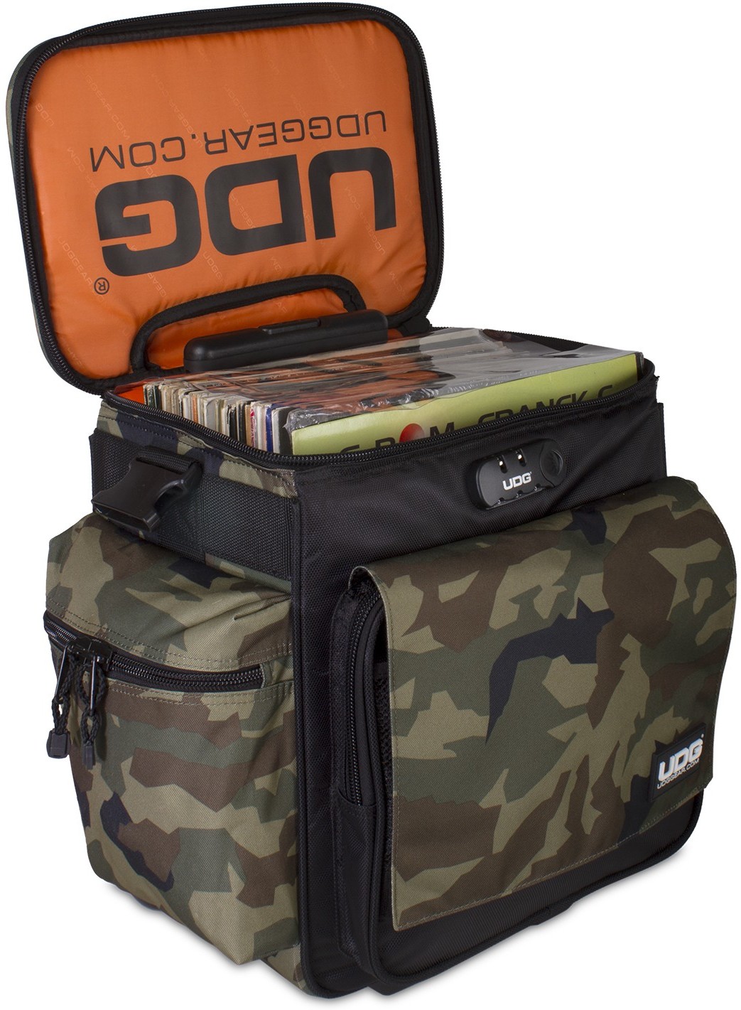 Udg Ultimate Slingbag Trolley Deluxe Negro Camuflaje Interior Naranja Djmania 3629