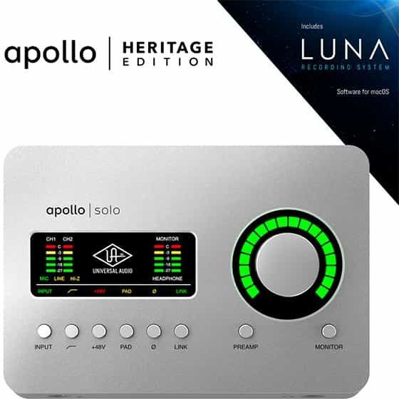 Внешняя звуковая карта universal audio apollo solo usb heritage edition