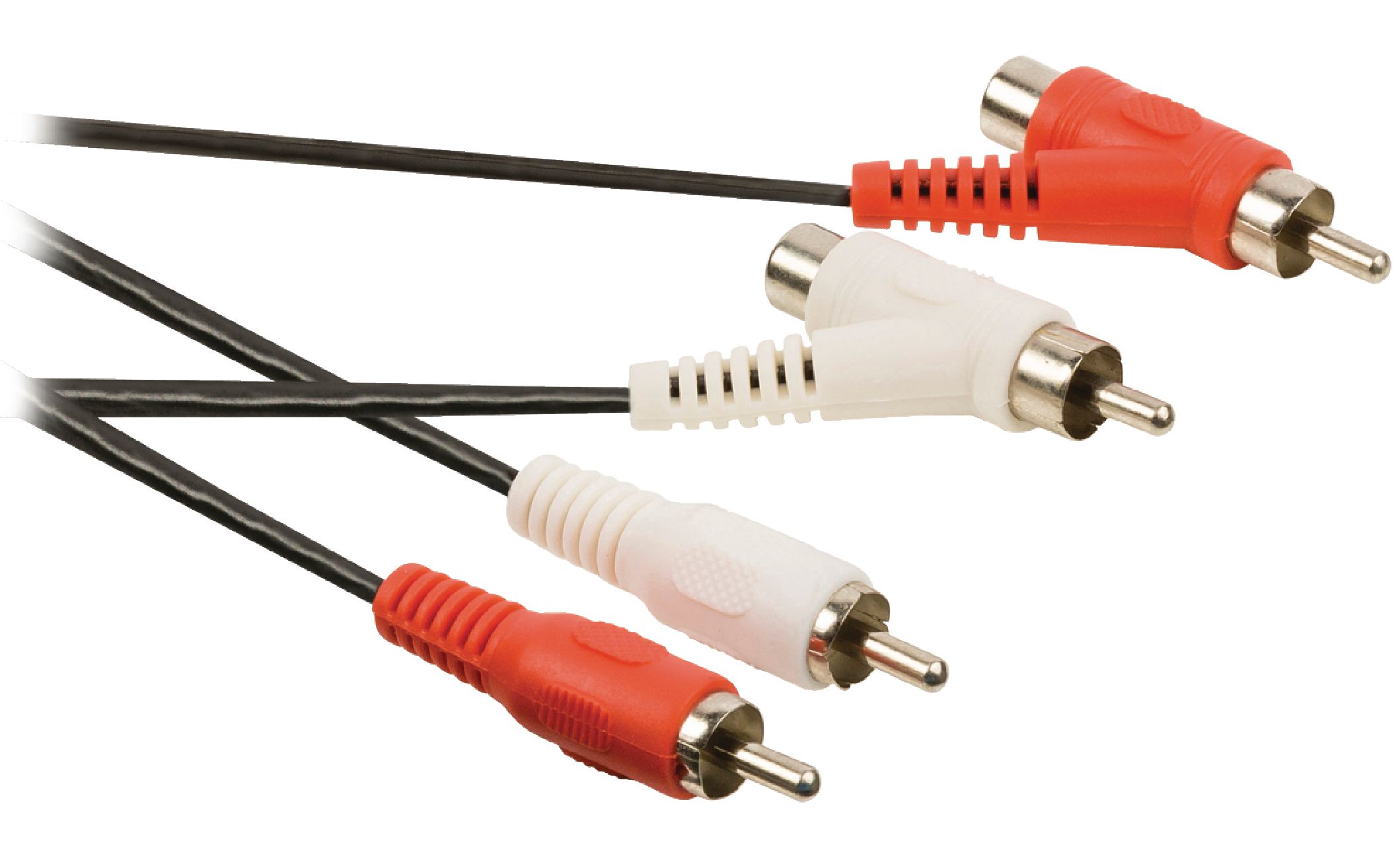 Cable de audio estéreo 2 RCA macho 2 RCA macho + hembra de 2.00 m en