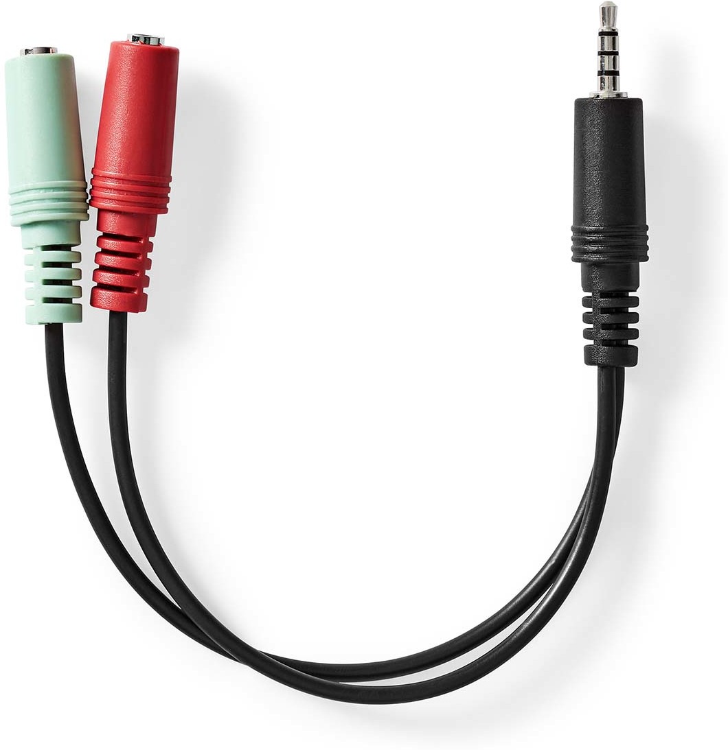 Cable de audio estéreo - 3.5 mm Macho - 2x 3.5 mm hembra 0.20 m - DJMania
