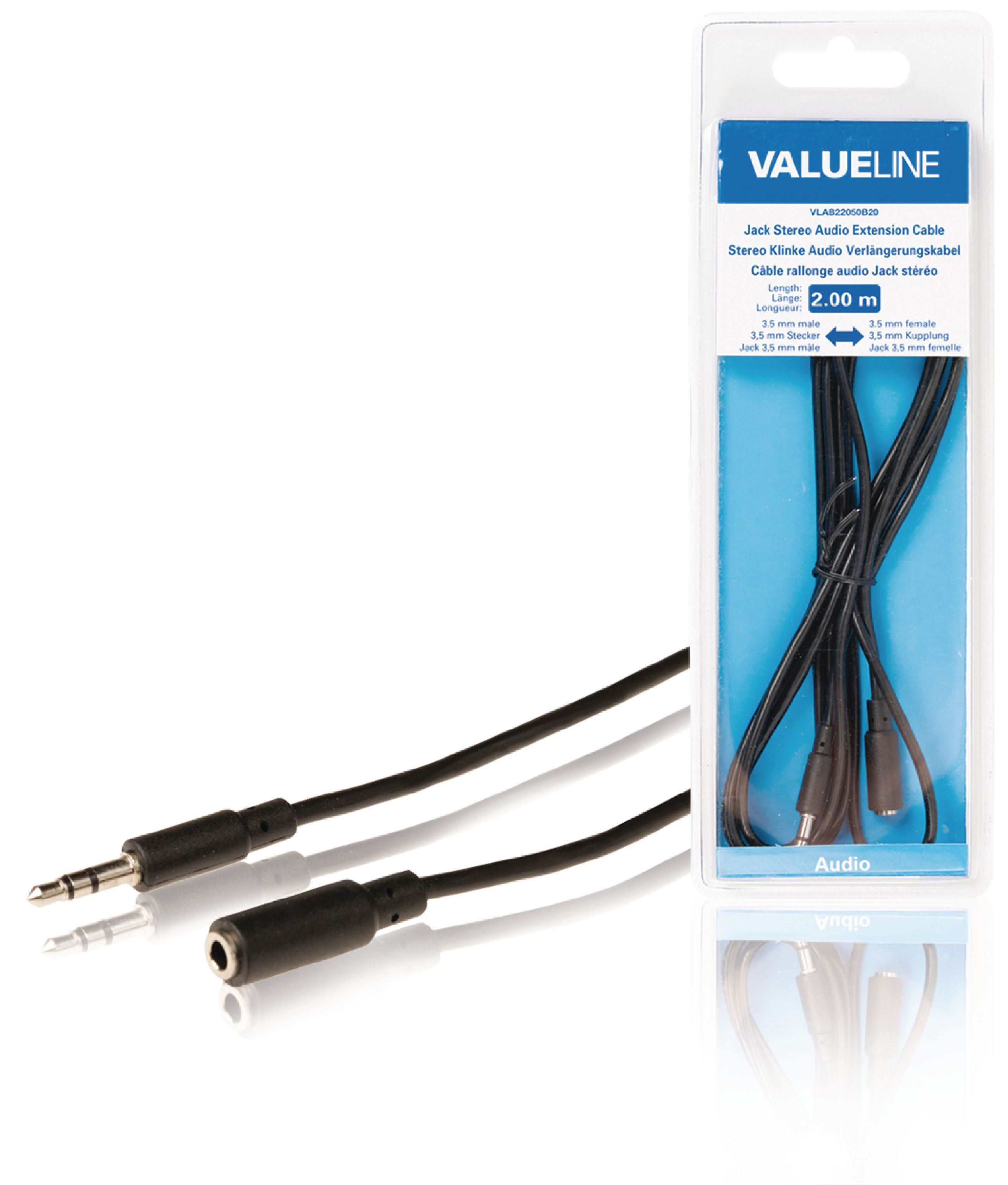 Cable de extensión de audio jack estéreo de 3.5 mm macho 3.5 mm