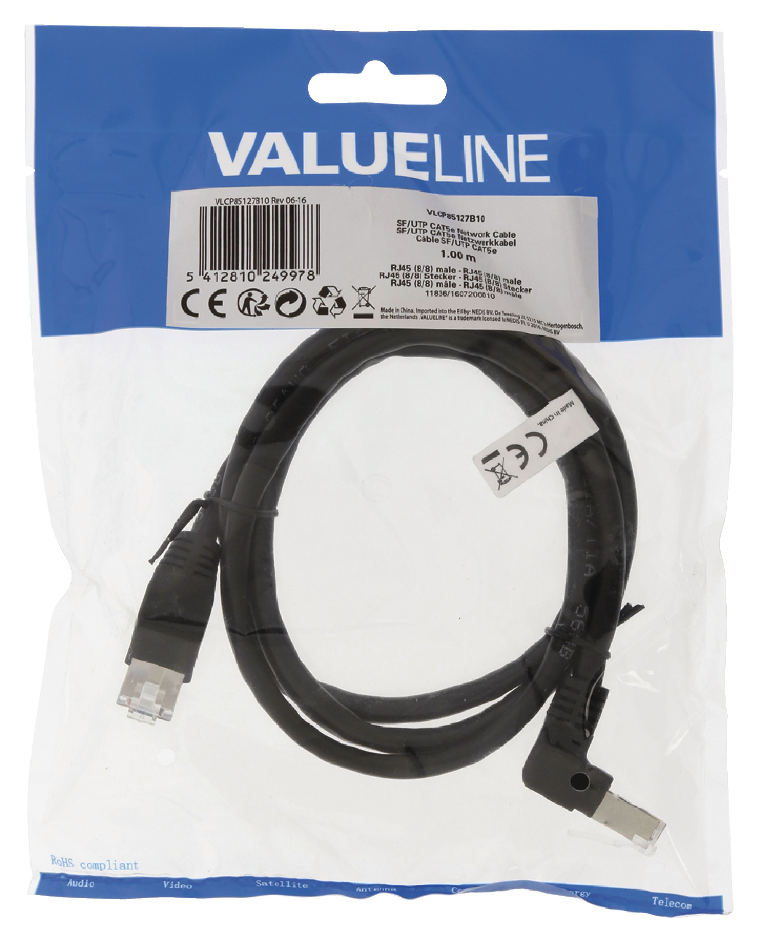 Cavo di rete LogiLink RJ45 U/UTP Cat6 3.00m grigio Primeline