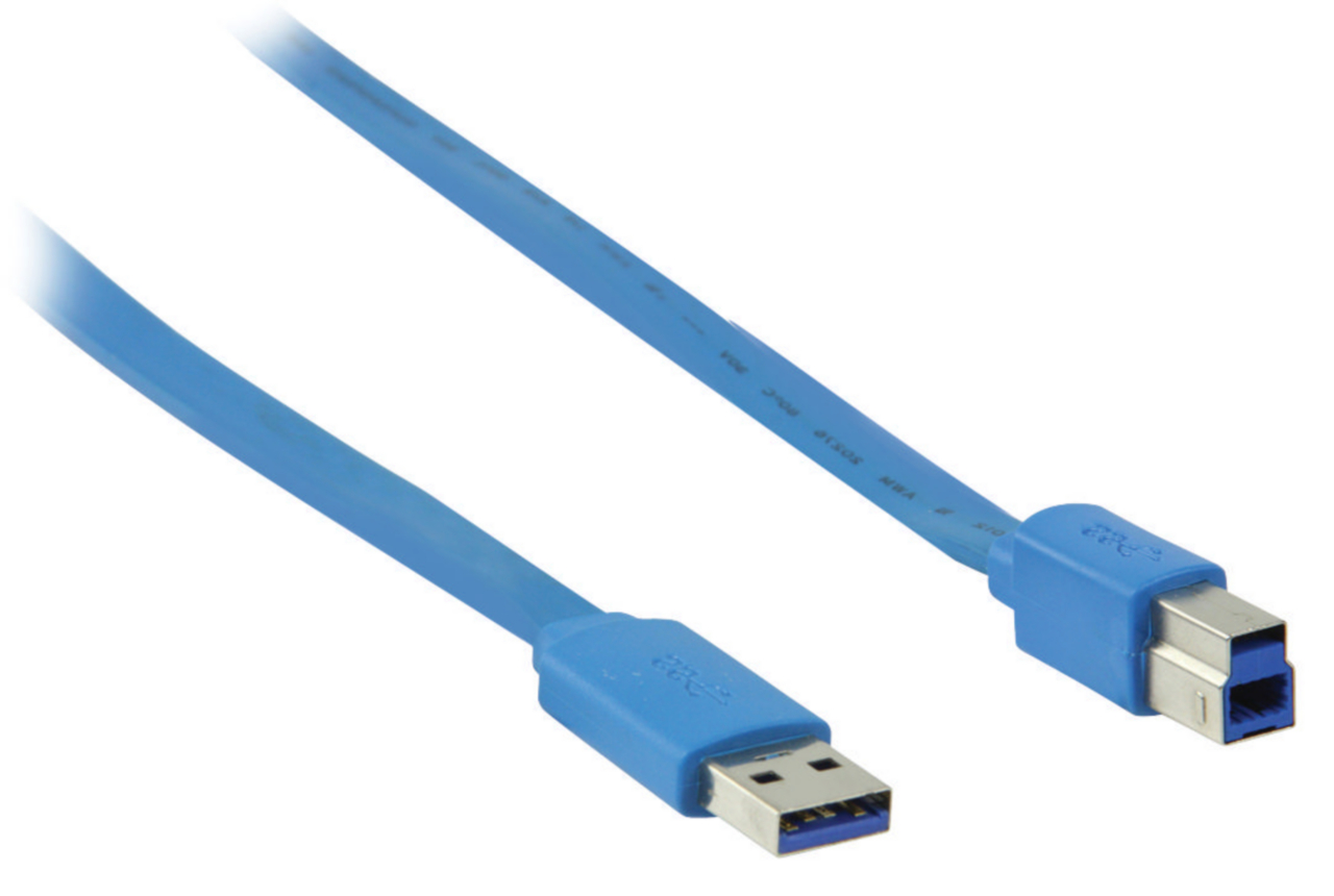 Valueline CABLE-1130-3.0 Cavo USB 3.0 Maschio A - Maschio B, 3 Metri, Nero, Trasferimento Dati Fino A 4,8 Gbit/s