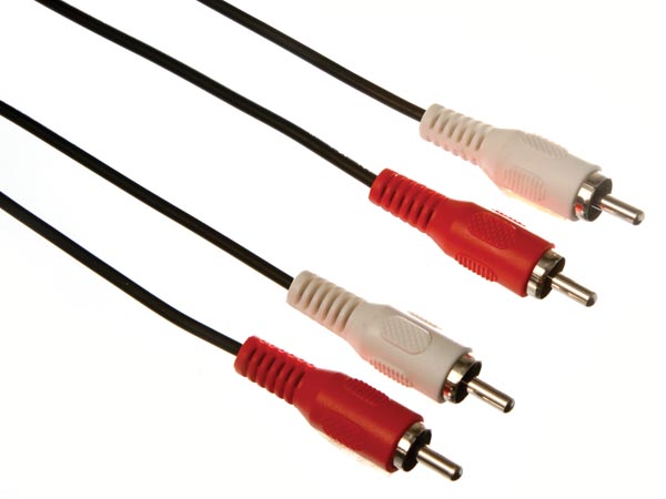 VITALCO - 2 X Conector RCA A 2 X Conector RCA Estéreo - 0,5m - TV, Audio, Cable