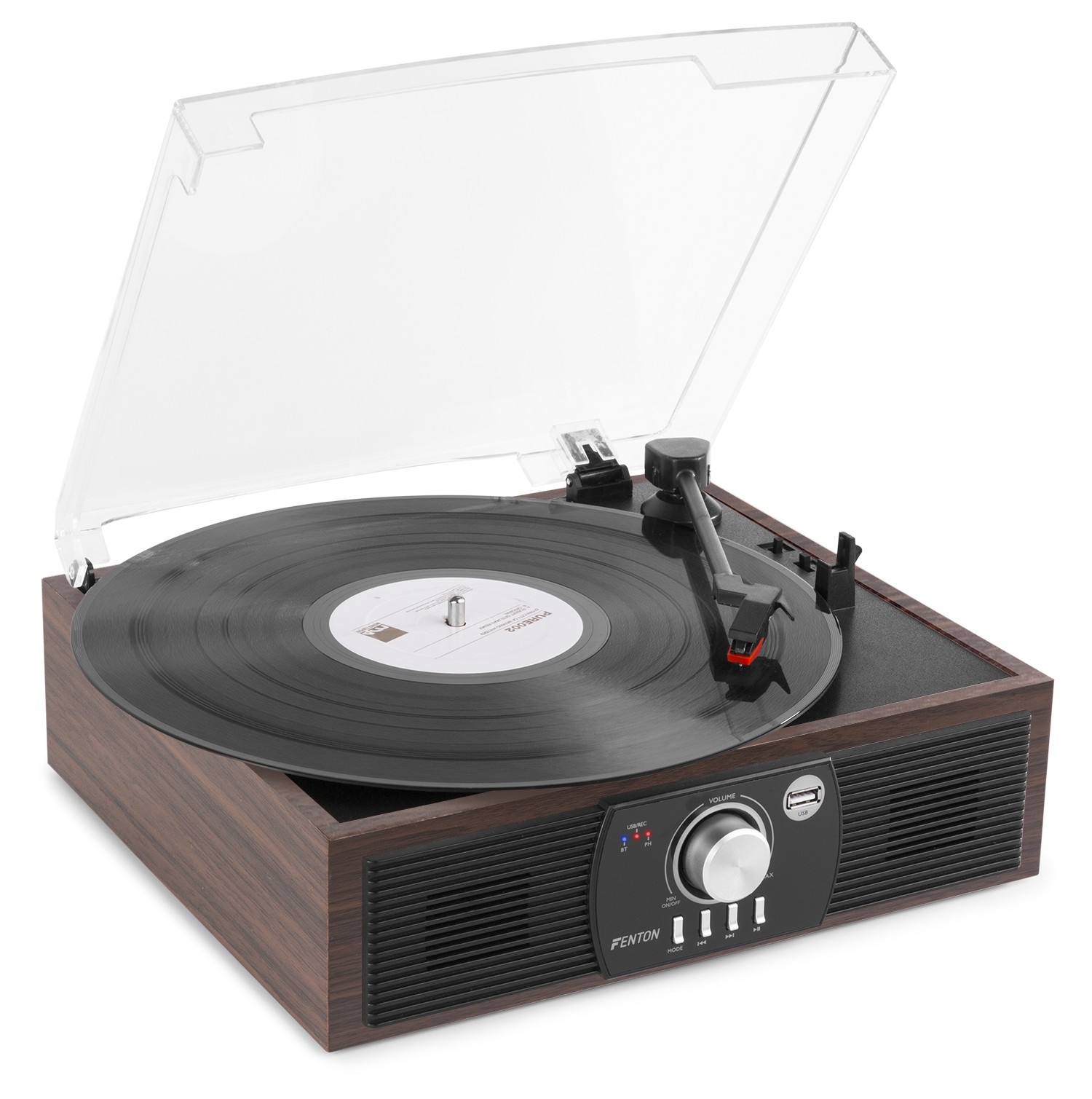 Fenton RP175DW Record Player BT Darkwood USB DJMania