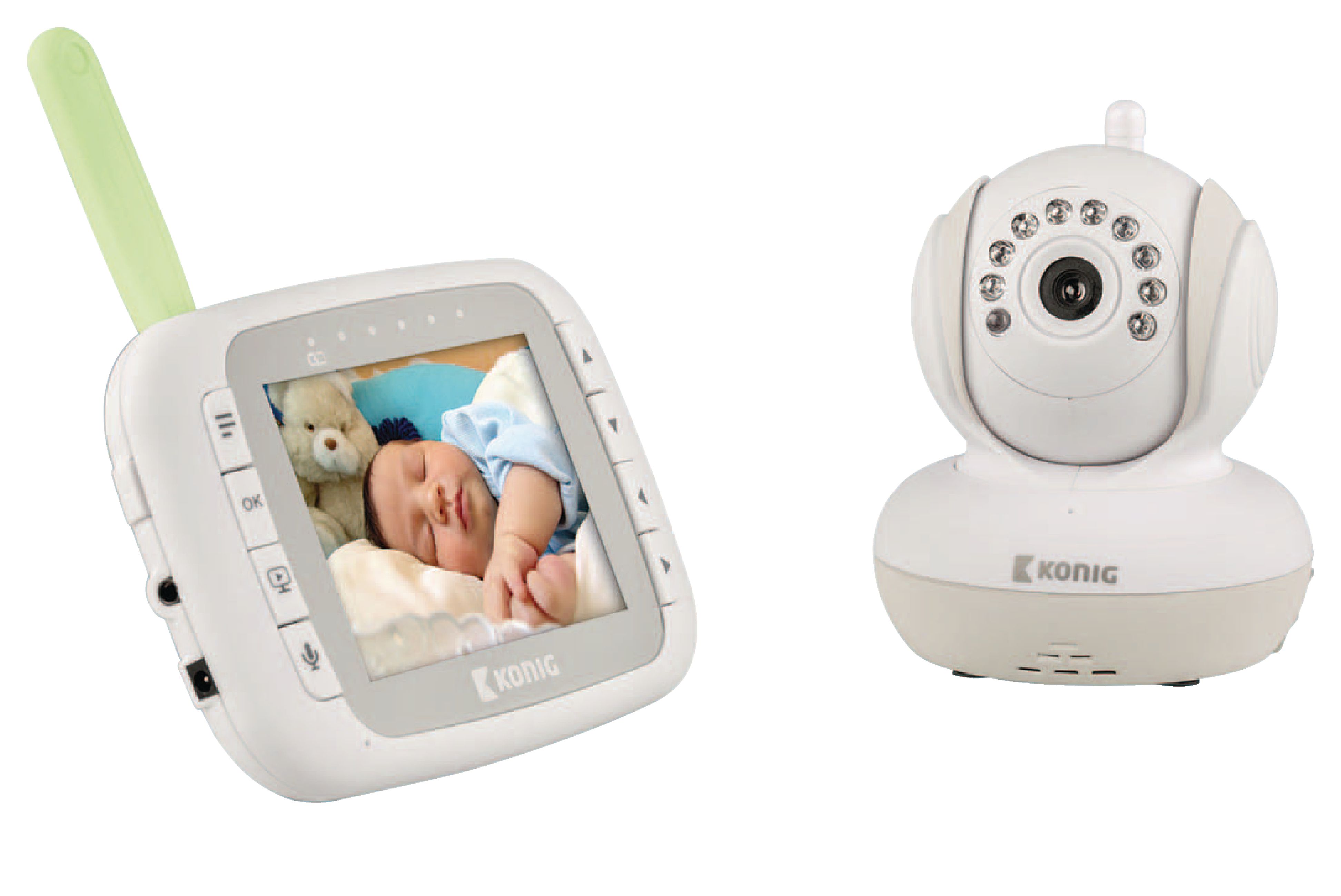 Monitor para bebés y niños con vídeo digital y LCD de 3,5? de 2,4 GHz