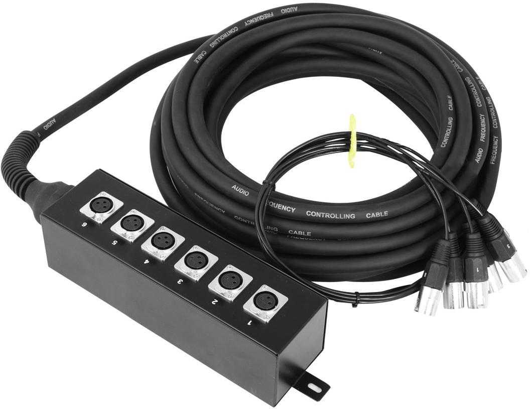 OMNITRONIC Multicore Stagebox MUS-610 6IN 10m