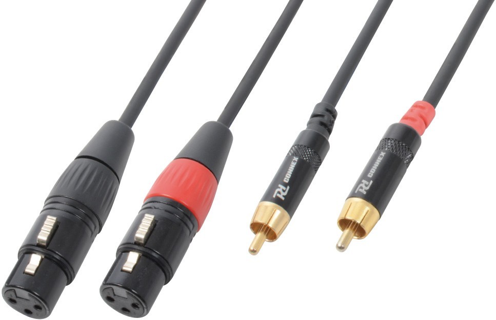 Canon doble Hembra a 2 rca macho de 3 metros DJMania