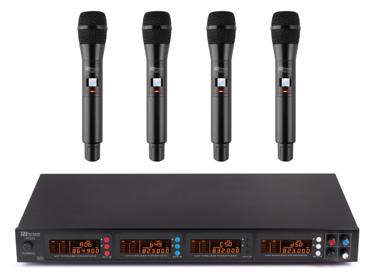 Power Dynamics Pd H X Channel Uhf Wireless Microphone Set With