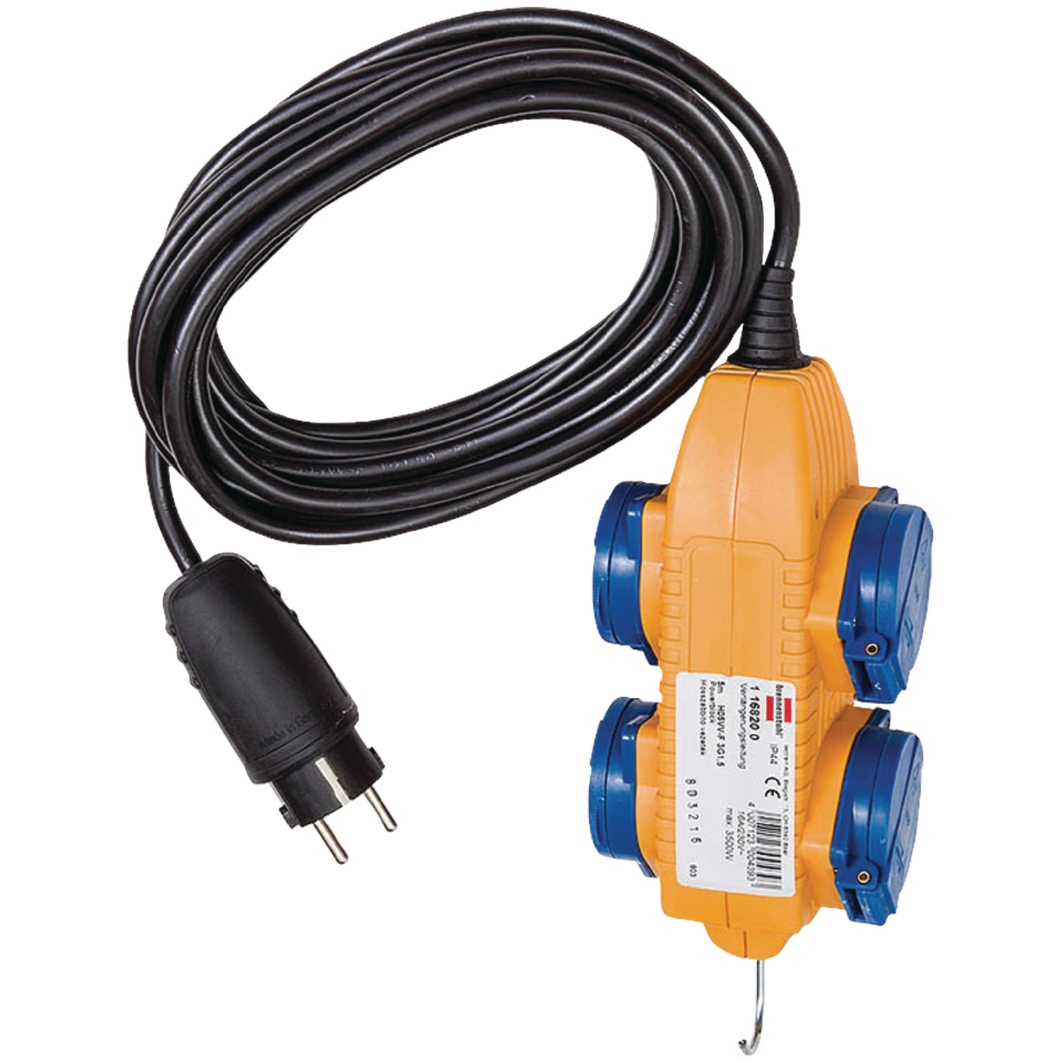 PCE Kompaktverteiler IP44 H07RN-F 5G1,5 16A 1,5 m