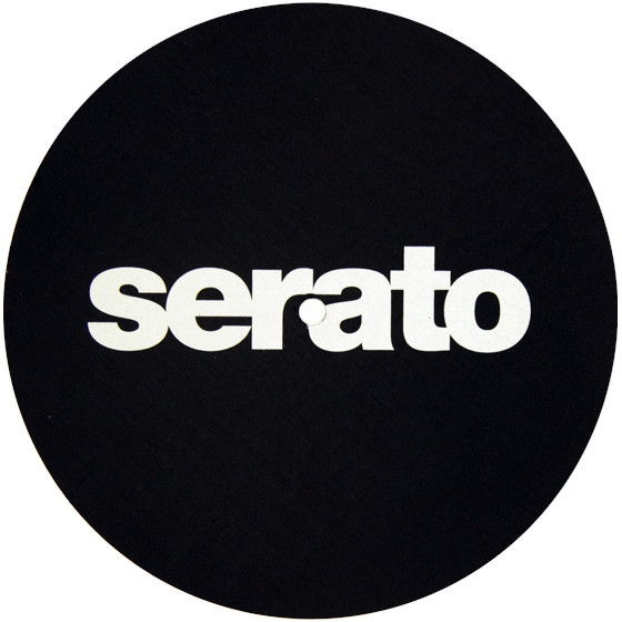 SERATO BUTTER RUG SLIPMAT 7" BLACK W/WHITE LOGO DJMania