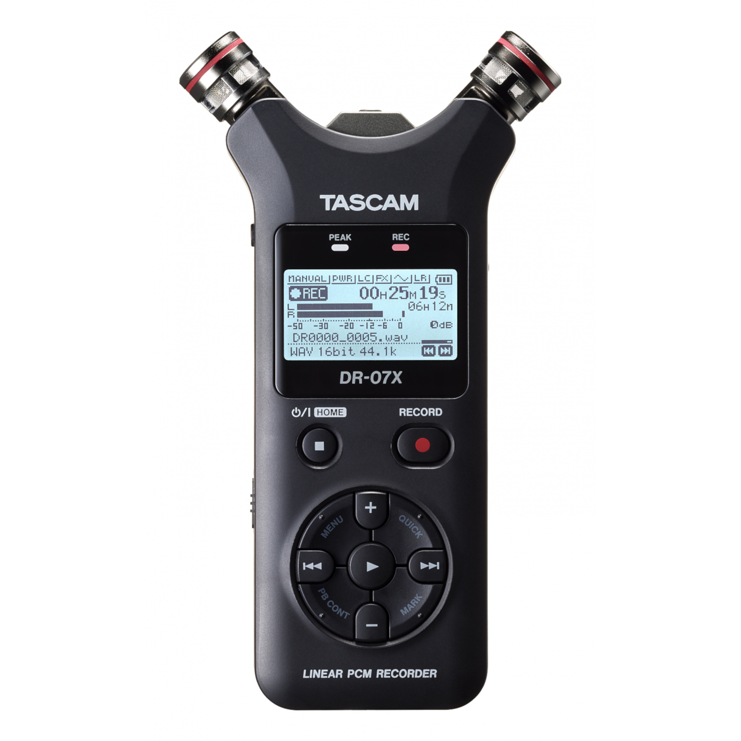 Registratore Tascam DR-07X - Dictaphone Digitale Con Microfono, Schede SD Fino 128GB