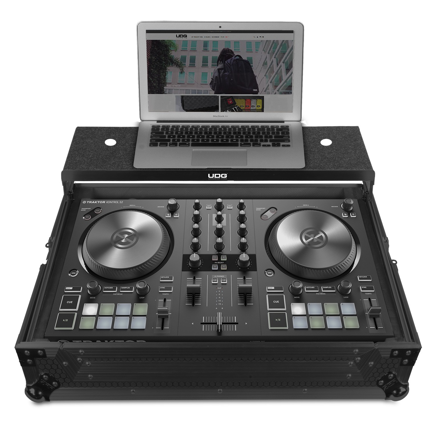 TRAKTOR Kontrol s2mk3 ケース付き UDG FlightCase Traktor Kontrol S2 Mk3 Black Plus ( Bandeja