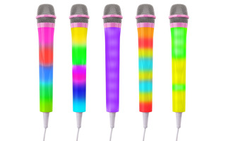 Fenton KMD55P Karaoke Microphone with RGB Lighting Pink