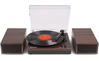 Fenton RP165D Record Player Set Dark Wood