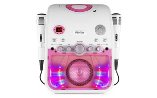 Fenton SBS20W Karaoke Machine with CD-G White/Pink