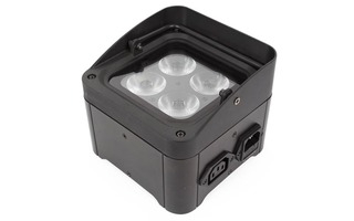 Foco LED de suelo para montaje en barra - 4x LED RGB-UV de 4W - Color Negro