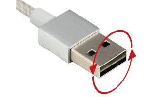 CABLE PARA CARGAR Y SINCRONIZAR - USB2.0 MACHO A LIGHTNING MACHO 8 CLAVIJAS - REVERSIBLE - COLOR