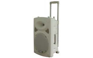 Ibiza Sound PORT15 VHF BT blanco - Sistema portable con bateria - LQ-DV114