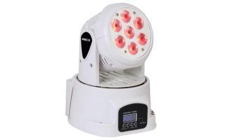 Imagenes de MINI CABEZA MÓVIL - 7x LED RGBW DE 10W - COLOR BLANCO