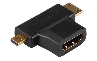 HDMI a hembra a mini HDMI C macho a micro HDMI D macho