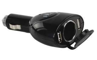 Cargador USB dual con toma para encendedor de coche de 12V