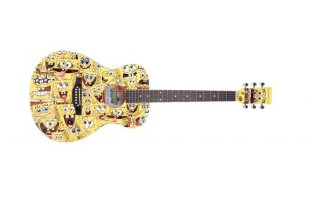 GUITARRA ACUSTICA BOB ESPONJA con accesorios