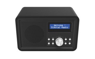 Denver DAB-35 - Radio DAB+/FM portátil - carcasa de madera - color negro
