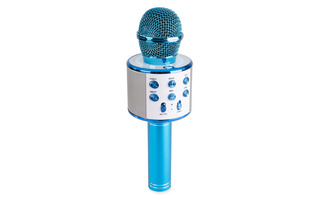 MAX KM01 Micrófono Karaoke con altavoz y reproductor Bluetooth / MP3 Azul