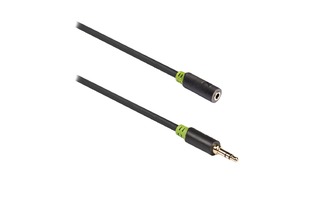 Cable alargador de audio estéreo de 3,5 mm macho a hembra de 10,0 m en gris