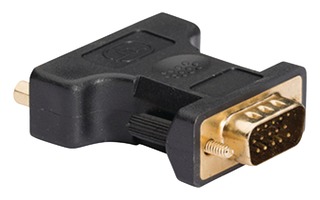 Adaptador VGA - DVI de VGA macho a DVI-I hembra; 1 ud. en gris