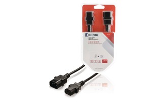 Cable de alimentación IEC-320-C14 - IEC-320-C13 de 2,00 m en negro