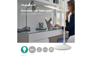 Lámpara de Mesa LED Regulable - Control táctil - con 3 modos de iluminación - Batería recargable