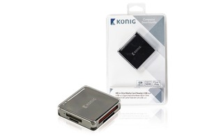 Lector de tarjetas de memoria todo en uno USB 2.0 - König CSU2ACR100BL