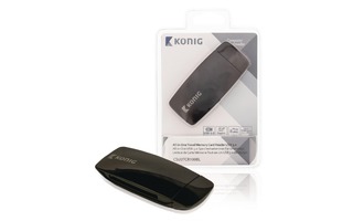 Lector de tarjetas de viaje USB 3.0 todo en uno - König CSU3TCR100BL
