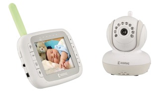 Monitor para bebés y niños con vídeo digital y LCD de 3,5? de 2,4 GHz - König KN-BM80