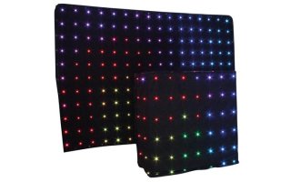 Dual LED StartCloth III - Cortina de estrellas RGB (2 x 3m) y DJ StarDrop RGB (2 x 1.22 m)