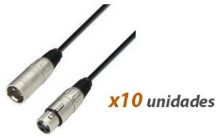 Pack :(10x) Cable XLR 10m 