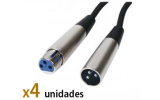 Pack :Cable Xlr 6m (x4) 