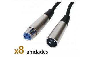 Pack :Cable Xlr 6m (x8) 