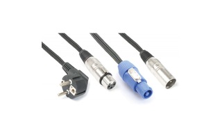PD Connex Audio Combi Cable Schuko - XLR F / Alimentacion A - XLR M 10m
