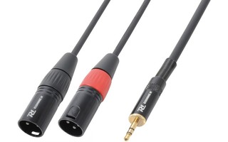 PD Connex Cable 2x XLR Macho - 3.5mm Estereo 1.5m