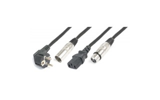 PD Connex Ligero Combi Cable Shuko - XLR M / IEC F - XLR F 20m