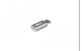 Adaptador USB C - Micro USB gris aluminio